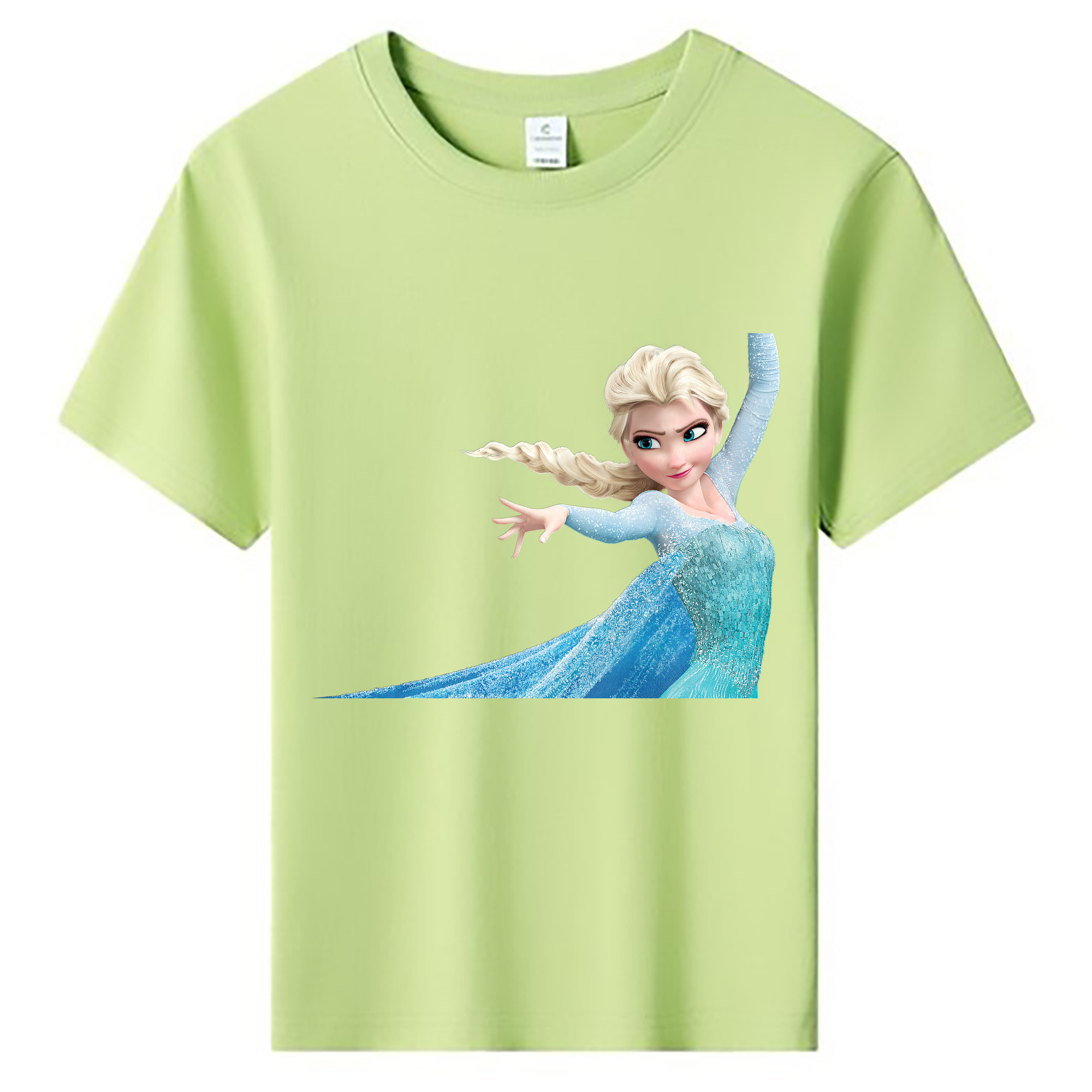 （画像用） アナと雪の女王 アンナ エルサ Frozen Anna Elsa 綿100％キッズTシャツ（フロントプリント）